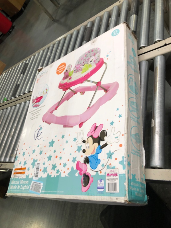 Photo 2 of Disney Baby Minnie Mouse Music and Lights Baby Walker with Activity Tray (Garden Delight)