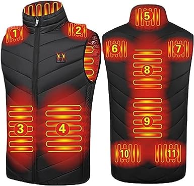 Photo 1 of Heated Vest USB Electric Heated Vest Heated Jacket Winter Vest for Outdoor Motorcycle Camping Fishing Skiing