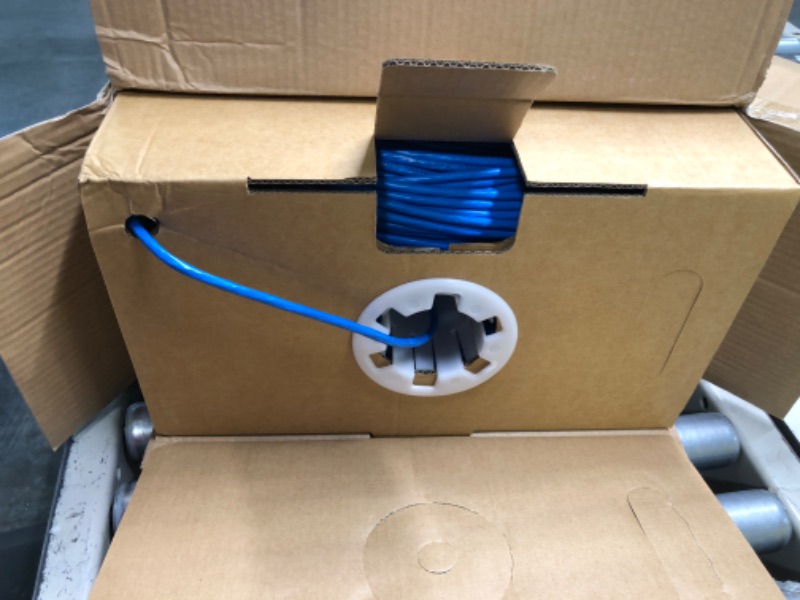 Photo 2 of CAT6 Plenum (CMP) Cable 1000FT | Network Analyzer Test Passed | 23AWG 4Pair, Solid 550MHz Network Cable 10Gigabit UTP, Available in Blue, White, Green, Gray, Black, Red & Yellow Color (Blue)