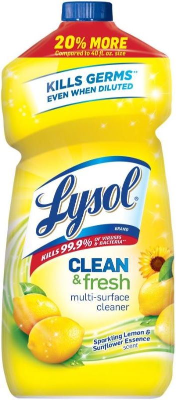 Photo 1 of  3-pack Lysol, Clean and Fresh MultiSurface Cleaner Scent Ounce, Lemon Sunflower, 48 Fl Oz