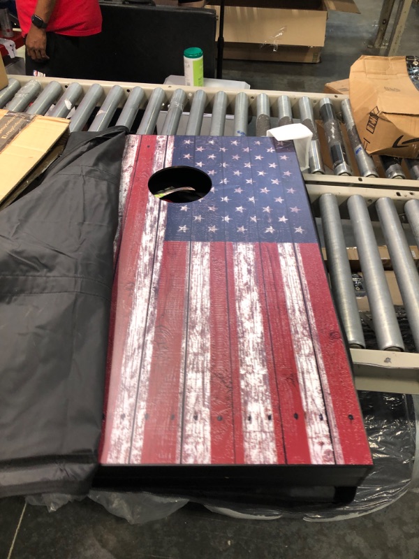 Photo 3 of ***MISSING PIECES*** GoSports Classic Cornhole Set – Includes 8 Bean Bags, Travel Case and Game Rules (Choice of style) 3’x2’ American Flag
