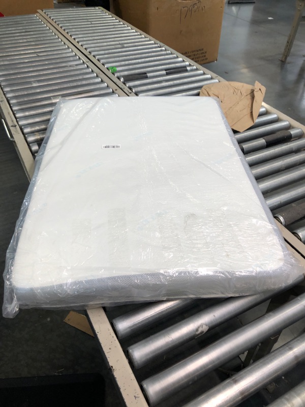Photo 1 of BABELIO Premium Memory Foam Crib Mattresses, 2-Stage, Cool Gel, with Waterproof Lining & Removable Mattress Cover, for Standard Crib & Toddler Bed (White and Grey)