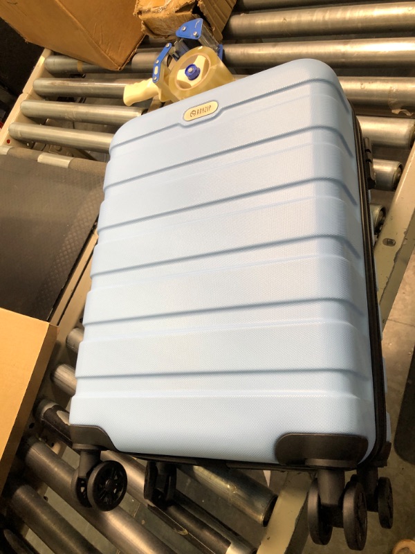 Photo 1 of AnyZip Luggage PC ABS Hardside Lightweight Suitcase with 4 Universal Wheels TSA Lock Carry-On 20 Inch Light Blue LightBlue 20" Carry-On