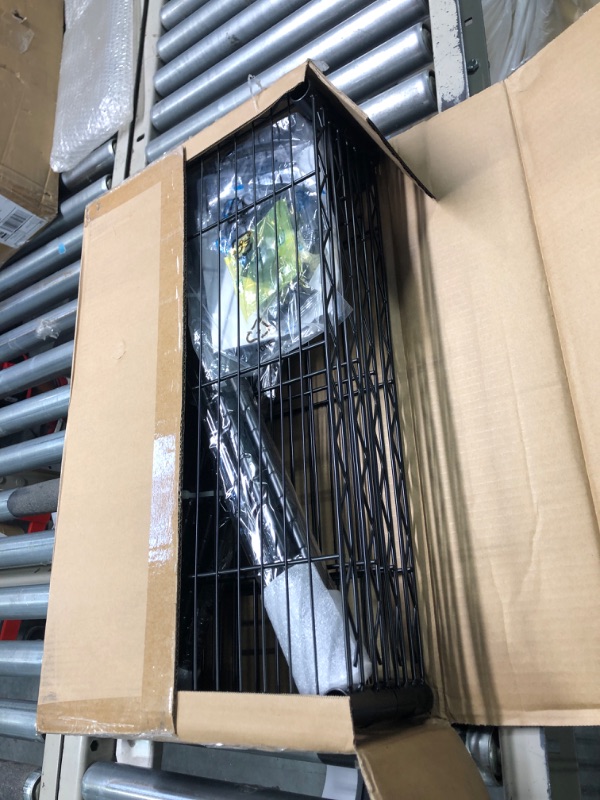 Photo 3 of Amazon Basics 4-Shelf Adjustable Storage Shelving Unit (200 lbs Loading Capacity per Shelf), Steel Organizer Wire Rack, Black (24" L x 14" W x 48" H) 4- Shelf Narrow No Wheels Black