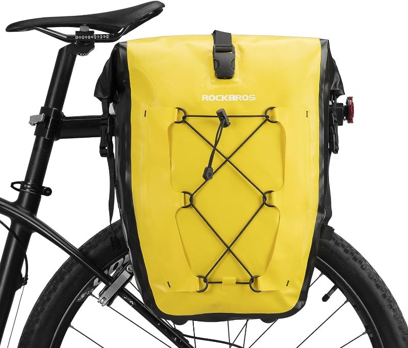 Photo 2 of 
ROCKBROS Bike Panniers Waterproof Bike Rear Rack Bag Max 30L Large Capacity Bike Rear Panniers for Cycling Traveling Commuting