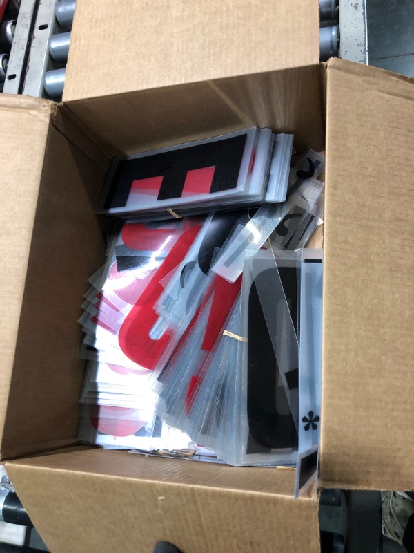 Photo 1 of 400 Pcs 8 Inch Marquee Sign Letters Flexible Plastic Letters on 8 7/8 in Flexible Panel for Outdoor Signs Black Letter Sign Board Portable Sign Letters Letters and Numbers Punctuation for Letter Signs