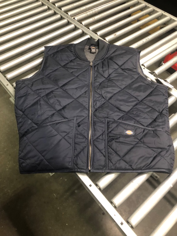 Photo 1 of Dickies Men's Diamond Quilted Nylon Vest X-Large Dark Navy