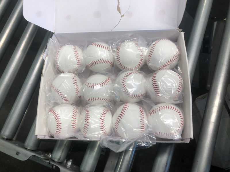 Photo 3 of bkk Bkkack Soft Baseballs, T Ball Baseballs 12 Pack Autograph Baseball Bulk,Standard Size Leather Baseballs 9 Inch Unmarked Baseballs for Pitching/Autographs/Training¡­ (Soft)