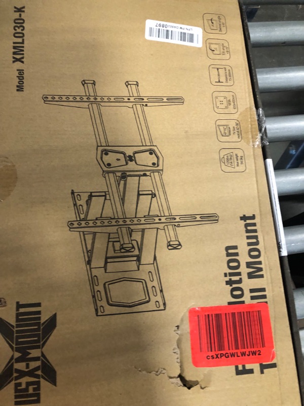 Photo 2 of USX MOUNT Full Motion TV Wall Mount for 42"-82" TVs, Swivel and Tilt TV Mount, Wall Mount TV Bracket with Articulating 6 Arms, Max VESA 600x400mm, 120 lbs, 16" Wood Studs with Wall Drilling Template