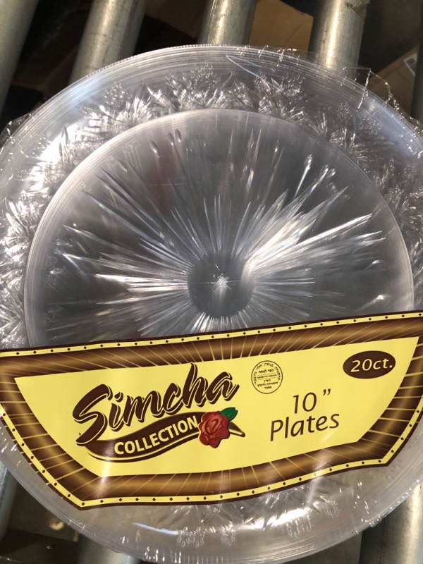 Photo 1 of 10'' inch Premium Heavy Weight Crystal Clear Disposable Hard Plastic Dinnerware Party Plate Pack of 20
