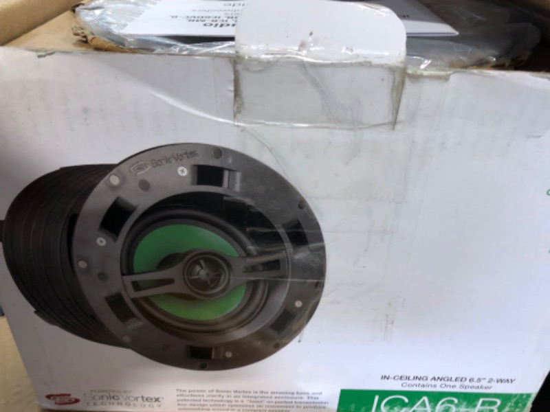 Photo 1 of Beale Street Angled Dome Speakers - 2-Way in-Ceiling Speakers with Subwoofers and Tweeters - Patented Sonic Vortex Technology for Clear and Rich Bass Frequency - 6.5 Inches