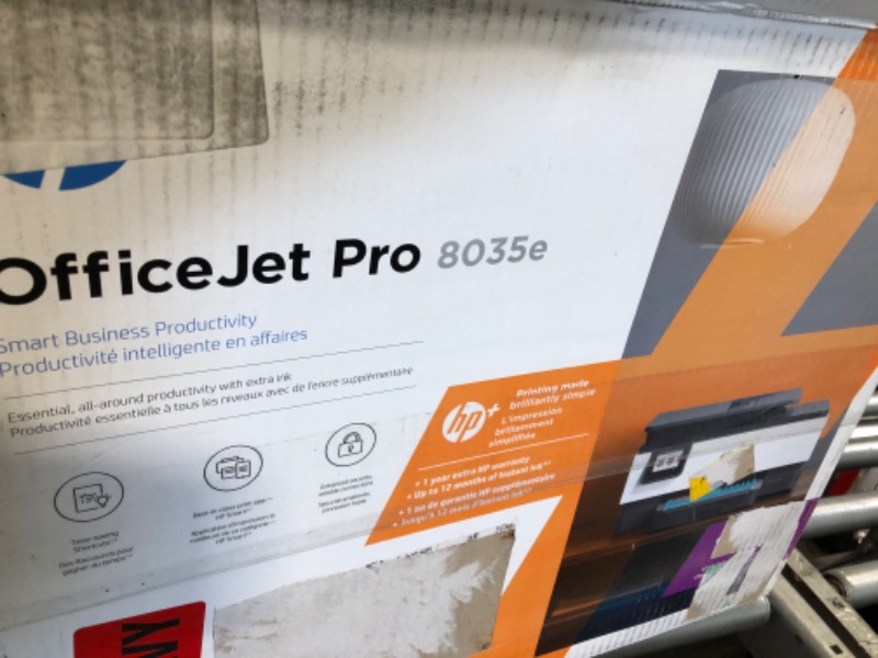 Photo 1 of HP OfficeJet Pro 8035e Wireless Color All-in-One Printer (Basalt) up to 12 months Instant Ink with HP+ (1L0H6A)