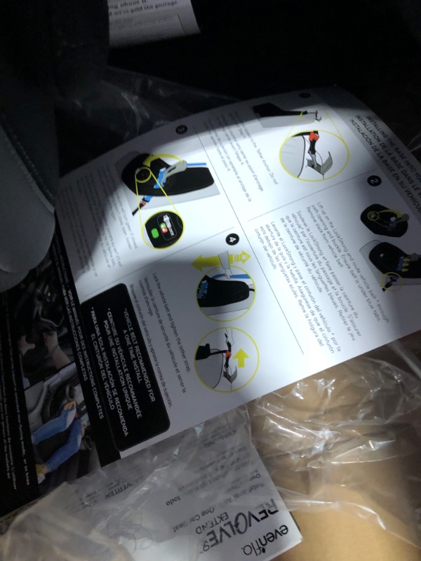 Photo 1 of Evenflo Revolve Extend Revere Convertible Car Seat Revolve Extend Quick Clean Cover Revere Gray