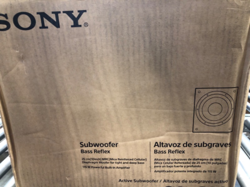 Photo 1 of Sony SACS9 10-Inch Active Subwoofer, Black