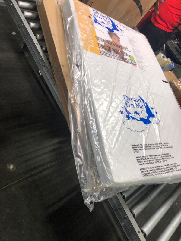 Photo 1 of Dream On Me Holly 3” Fiber Portable, Greenguard Gold Certified, Waterproof Vinyl Cover, Lightweight Mini Crib Mattress, White