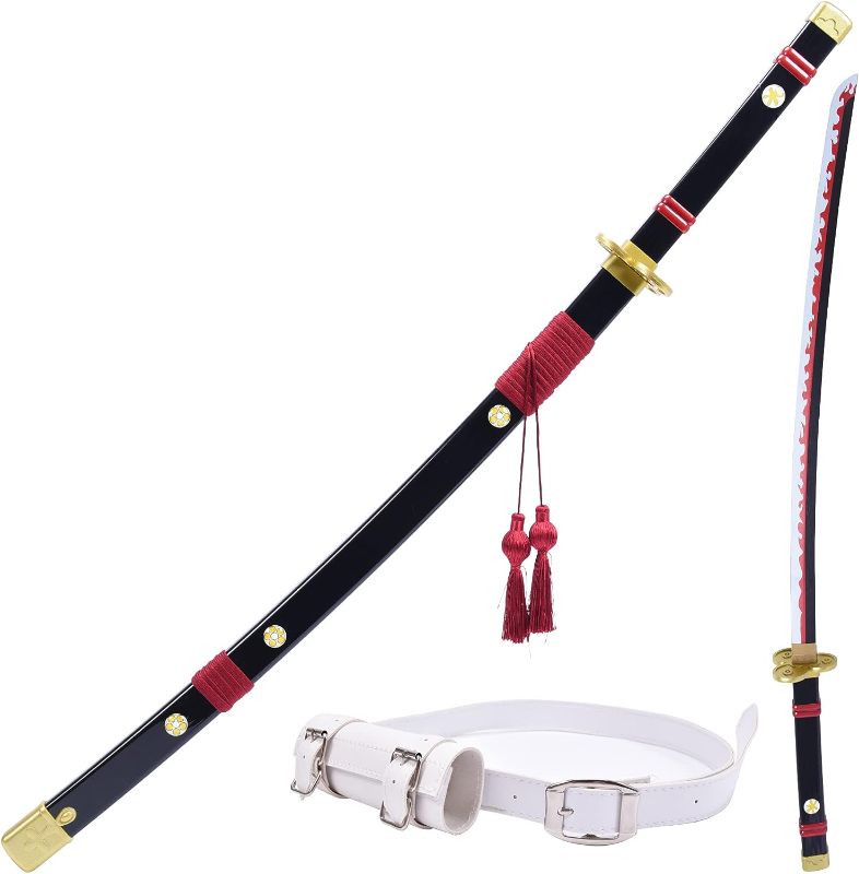 Photo 1 of Cosplay Katana Roronoa Zoro Katana 41 inches Shuusui?Wado Ichimonji?Yubashiri?Kitetsu
