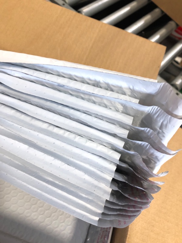 Photo 4 of Quality Park Bubble Mailers, 8.5 x 11 Inch, White Poly Mailers, Padded Envelopes, Shipping Envelopes, Water Resistant, Self Seal, 25/Box (QUA85859)