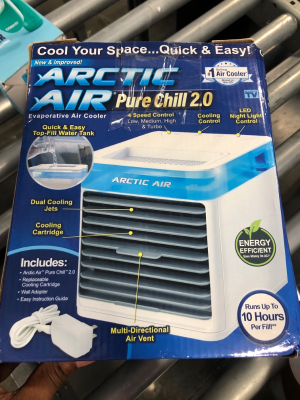 Photo 2 of Arctic Air Pure Chill 2.0 Evaporative Air Cooler by Ontel - Powerful, Quiet, Lightweight and Portable Space Cooler with Hydro-Chill Technology For Bedroom, Office, Living Room & More