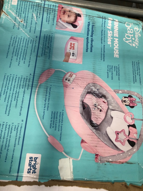Photo 1 of Bright Starts Minnie Mouse Rosy Skies Cradling Baby Bouncer - Pink
