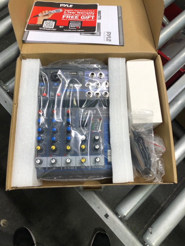 Photo 1 of Pyle Professional Audio Mixer Sound Board Console System Interface 4 Channel Digital USB & Hosa CPR-204 Dual 1/4" TS to Dual RCA Stereo Interconnect Cable, 4 Meters Interface + Cable