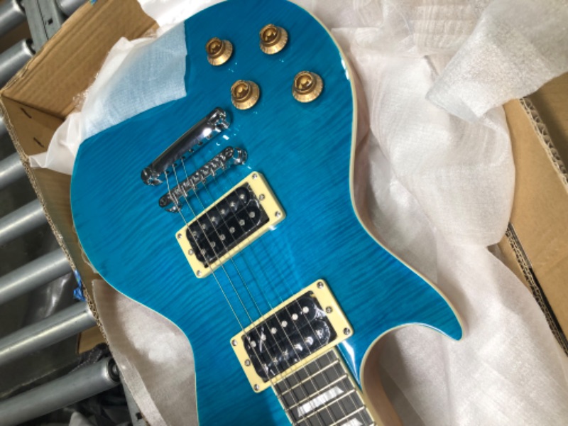 Photo 3 of Sawtooth ES Series Right-Handed Electric Guitar Left Hand
--- BLUE --- 