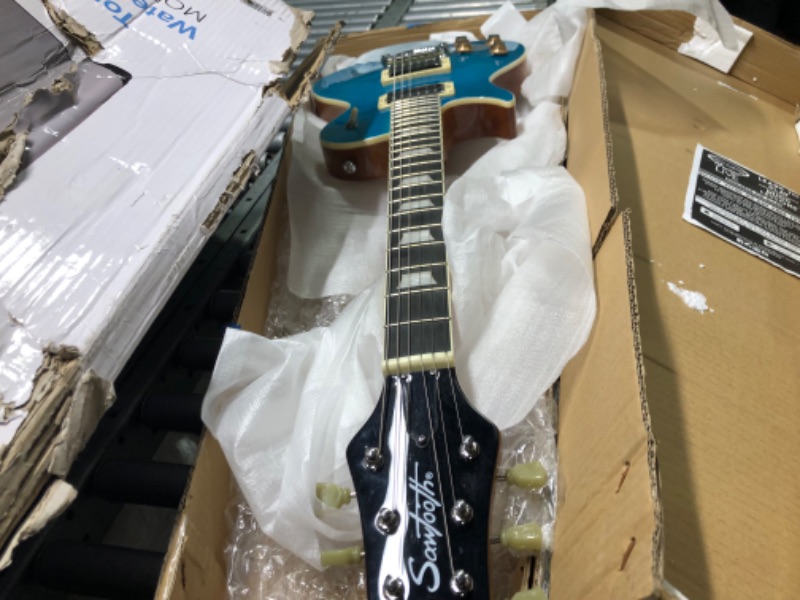 Photo 5 of Sawtooth ES Series Right-Handed Electric Guitar Left Hand
--- BLUE --- 