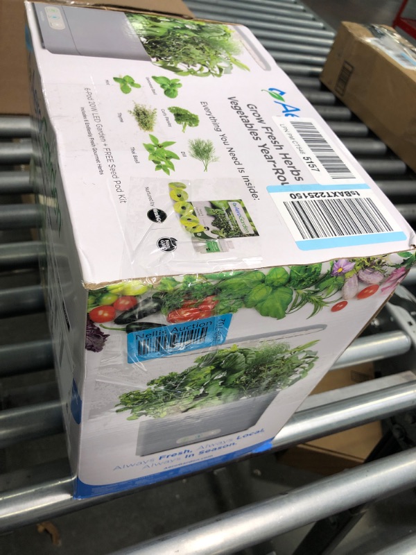 Photo 4 of AeroGarden Harvest Indoor Garden, Grow Up to 6 Different Herbs, Vegetables, and Flowers, Seed Pod Kit Not Included, Cool Gray Without Seed Pod Kit Gray