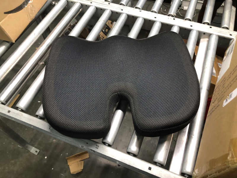 Photo 3 of DMI Seat Cushion for Coccyx, Sciatica and Tailbone Pain to be Used on Dining Room Chairs, Desk Chairs, in Cars or on Wheelchairs, Memory Foam, Black ,Contoured