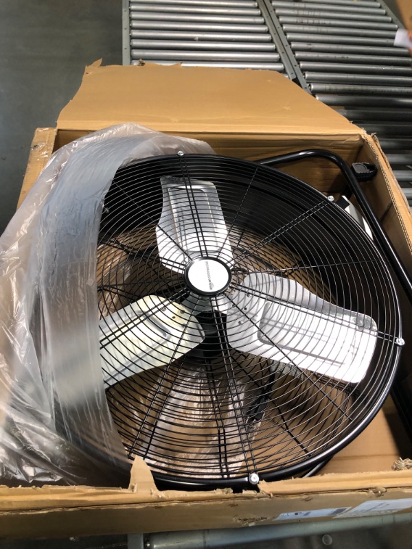 Photo 3 of AmazonCommercial, Black 2-Speed Rotating 24-Inch Drum Fan
