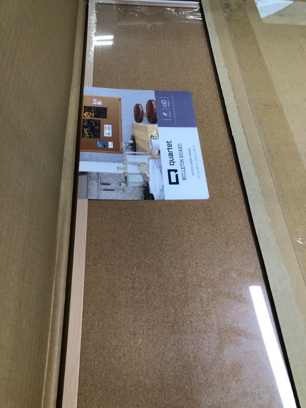 Photo 3 of Quartet Cork Board Bulletin Board, 2' x 3' Framed Corkboard, Oak Frame, Decorative Hanging Pin Board, Perfect for Office & Home Decor, Home School Message Board or Vision Board (35-380352)