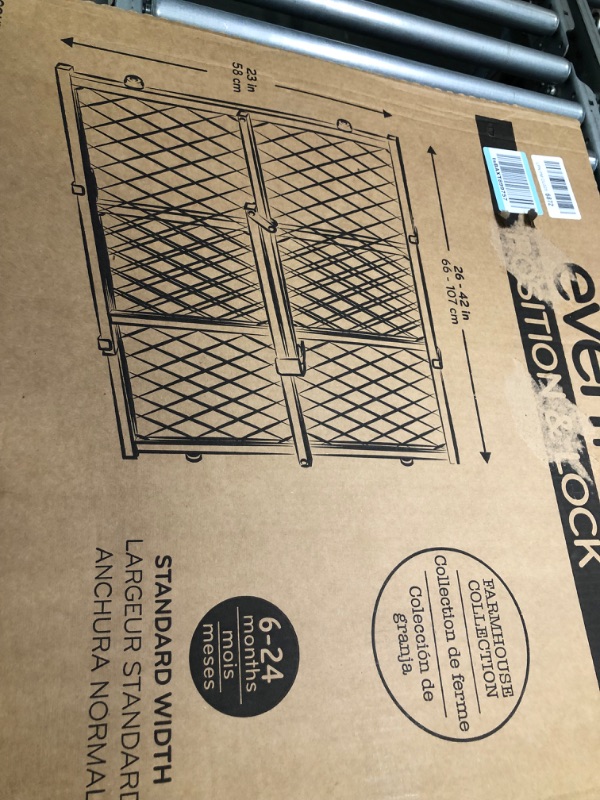 Photo 1 of Position & Lock Baby Gate, Pressure-Mounted, Farmhouse Collection