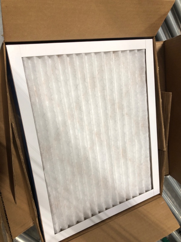 Photo 3 of Aerostar 16x20x1 MERV 8 Pleated Air Filter, AC Furnace Air Filter, 6 Pack (Actual size 15 3/4"x 19 3/4" x 3/4")