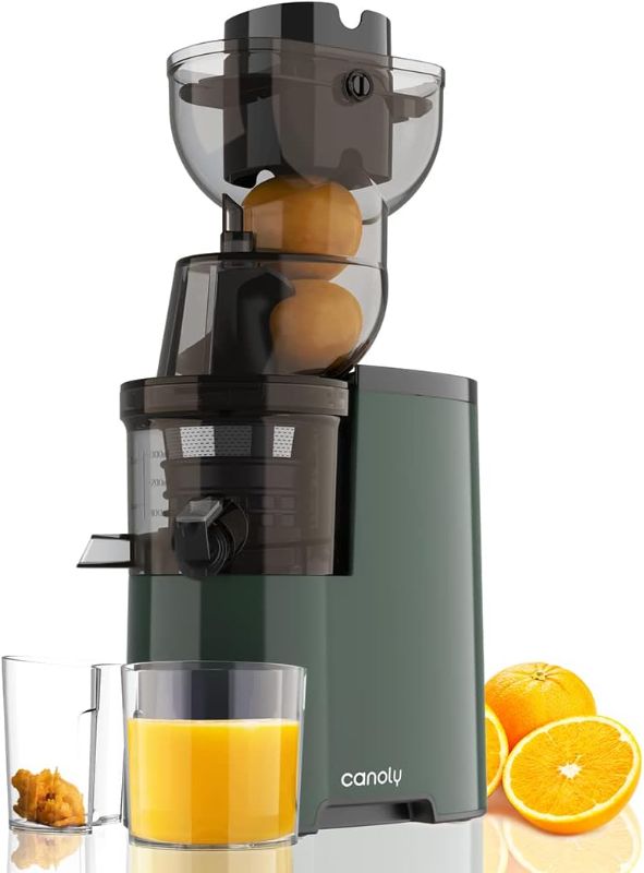 Photo 1 of Masticating Juicer, 250W Professional Slow Juicer with 3.5-inch (88mm) Large Feed Chute for Nutrient Fruits and Vegetables, Cold Press Electric Juicer Machines with High Juice Yield, Easy Clean with Brush