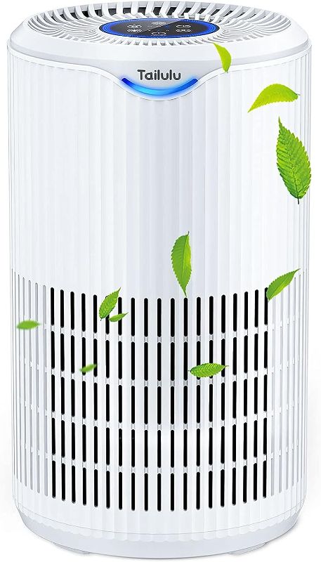 Photo 1 of Air Purifier for Bedroom, H13 True HEPA Air Purifier for Home Large Room Up to 1722ft², with Night Light, Sleep Mode for Allergies Pets Dust Smoke Pollen Dander Hair Smell and Dog Odor Ice-Blue