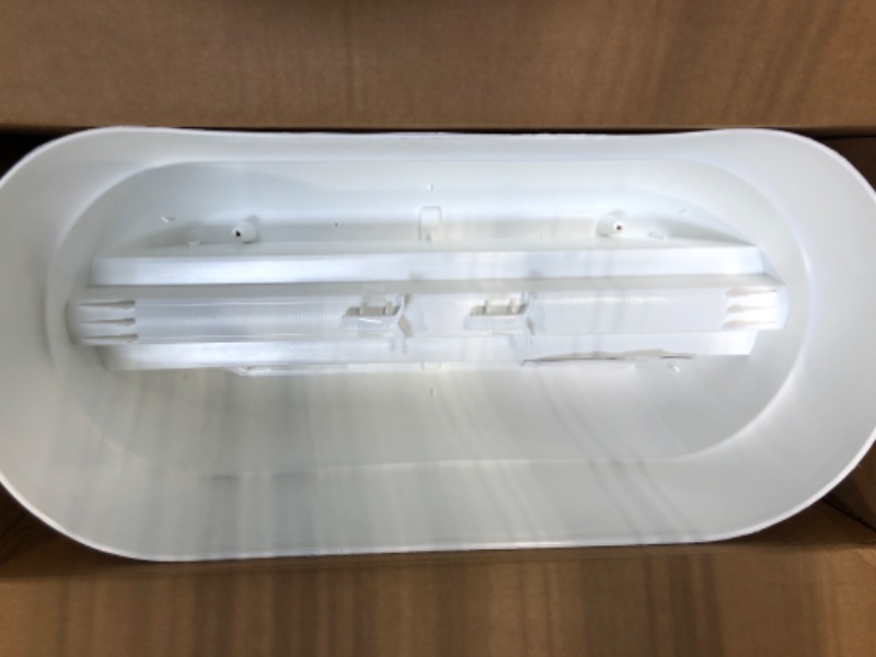 Photo 1 of Bloomers Railing Planter with Drainage Holes – 24" Weatherproof Resin Planter – White