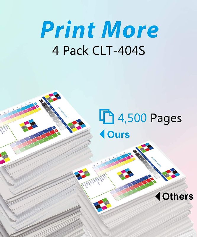 Photo 1 of MM MUCH & MORE Compatible Toner Cartridge Replacement for Samsung 404S CLT-404S CLT-K404S CLT-C404S CLT-M404S CLT-Y404S for Xpress C430W C430FW C480FW SL-C430W SL-C480W SL-C480FN Printer (4-Pack,BCMY)