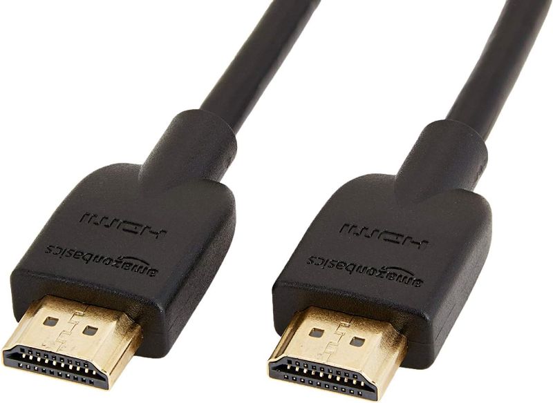 Photo 1 of Amazon Basics 3-Pack HDMI Cable, 18Gbps High-Speed, 4K@60Hz, 2160p, Ethernet Ready, 6 Foot, Black
