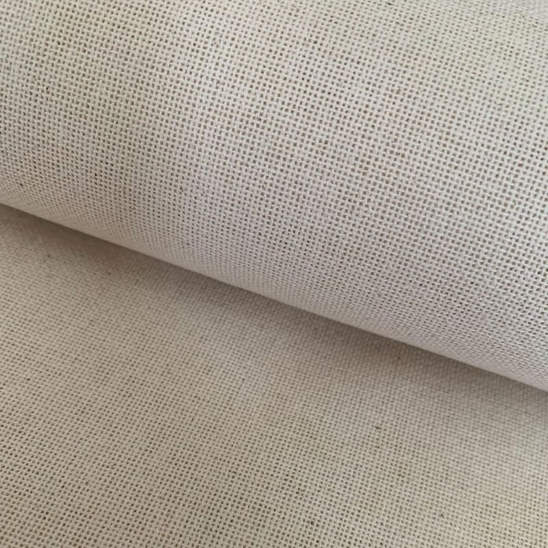 Photo 1 of 32 Count Evenweave Cloth Embroidery Cross Stitch Fabric, Natural Warm Color Ecru, W59" x L39"