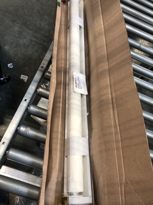 Photo 1 of LazBlinds No Tools No Drill Cordless Dual Layer Zebra Roller Blinds, Light Filtering Sheer Shades Horizontal Window Blinds for Windows Size 33'' W x 72'' H, White White - Light Filtering 33" W x 72" H