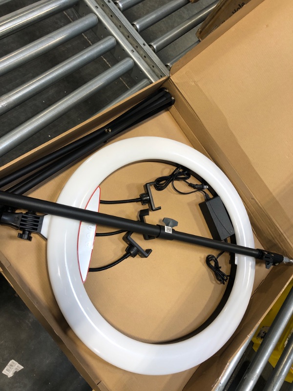 Photo 1 of 22" Ring Light Selfie Ring Light Kit with 75" Tripod, 6500K Dimmable LED Ring Light, Carrying Bag for Phone, Camera, ipad, YouTube, Facebook, TikTok, Video Recording