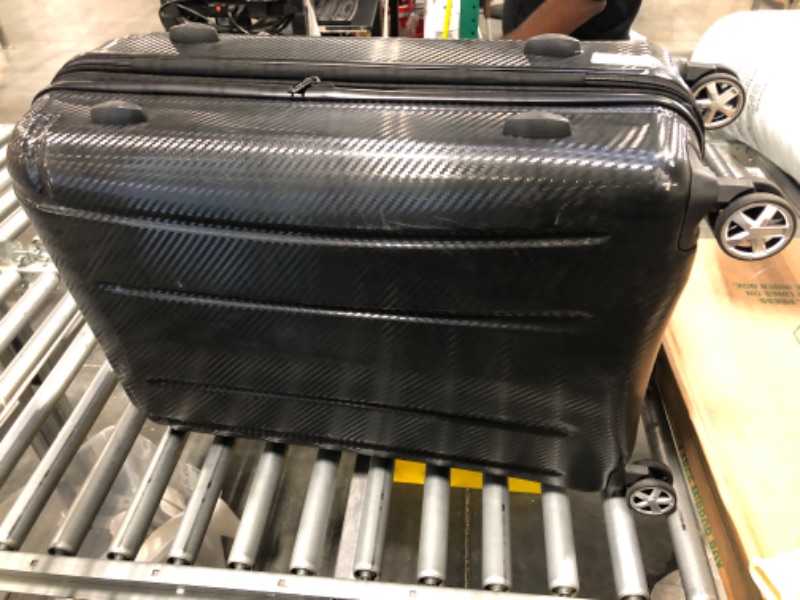 Photo 1 of Amazon Basics Oxford Expandable Spinner Luggage Suitcase with TSA Lock - 30.1 Inch, Black

