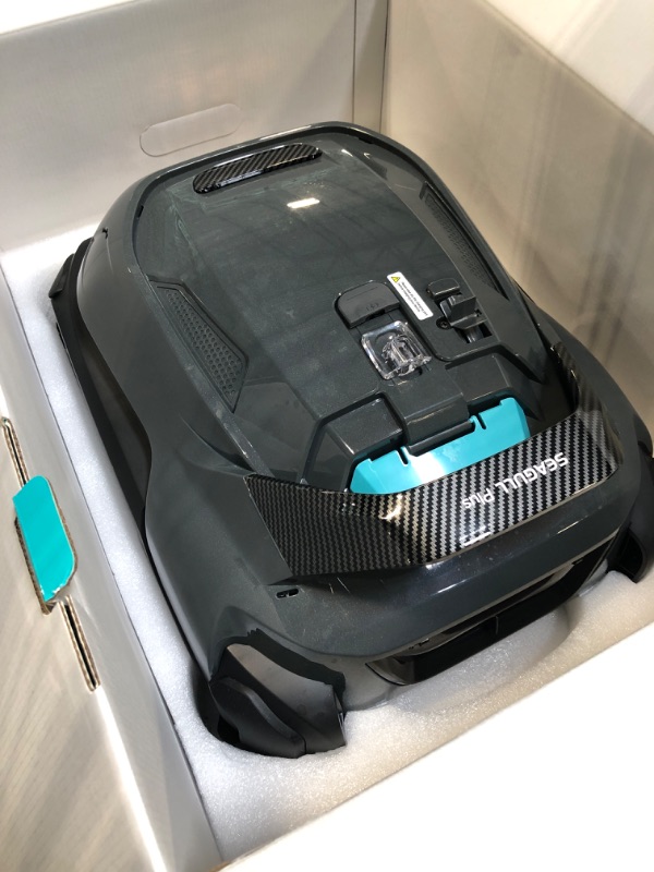 Photo 5 of AIPER Seagull Plus Cordless Pool Vacuum, Robotic Pool Cleaner Lasts 110 Min, Stronger Power Suction, LED Indicator, Ideal for Above/In-Ground Flat Pools up to 60 Feet