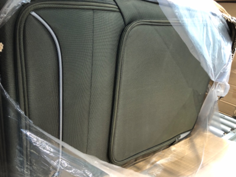 Photo 2 of Coolife Luggage 3 Piece Set Suitcase Spinner Softshell lightweight (dark green)