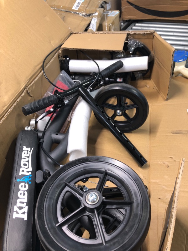 Photo 1 of KneeRover Economy Knee Scooter Steerable Knee Walker Crutch Alternative with DUAL BRAKING SYSTEM in Matte Black