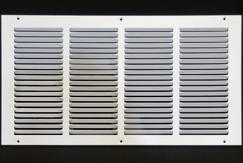 Photo 1 of 25"w X 20"h Steel Return Air Grilles - Sidewall and Ceiling - HVAC Duct Cover - White [Outer Dimensions: 26.75"w X 21.75"h]