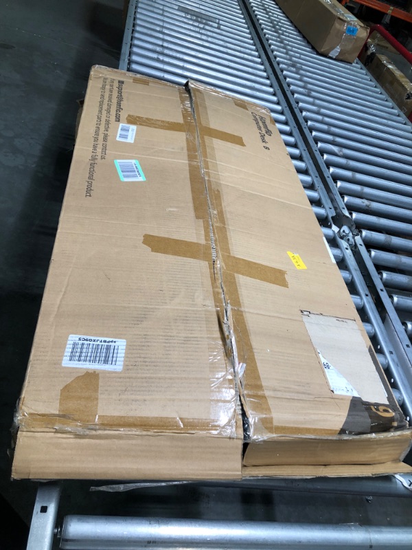 Photo 3 of Topfurny Computer Desk, 39 Inch Small Computer Desk Study Table for Small Spaces, Modern Simple Writing Desk with Round Desk Corner Edge for Home Office, School, Bedroom, Workstation,Black 39 Inch Black