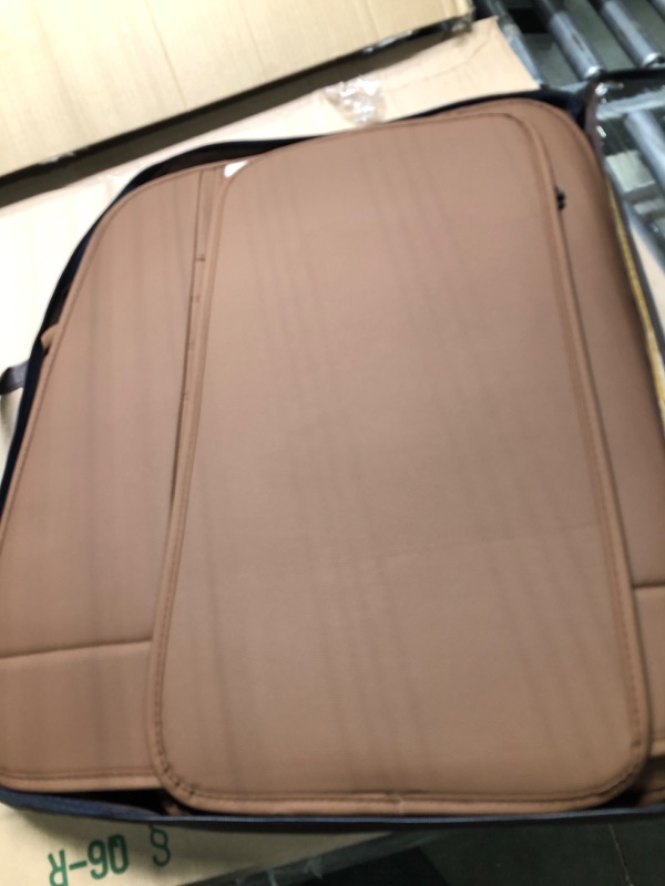 Photo 3 of OASIS AUTO Car Seat Covers Accessories Rear Only Premium Nappa Leather Cushion Protector Universal Fit for Most Cars SUV Pick-up Truck, Automotive Vehicle Auto Interior Décor (OS-001 Brown) OS-001 REAR ONLY BROWN