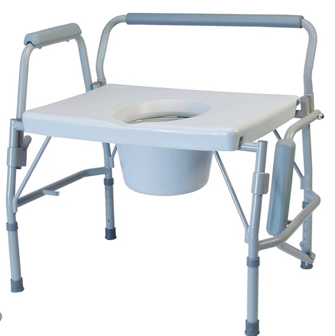 Photo 1 of 
Lumex 3-in-1 Bariatric Bedside Commode Chair, Raised Toilet Seat, Toilet Safety Rails, Supports 600 lbs.
