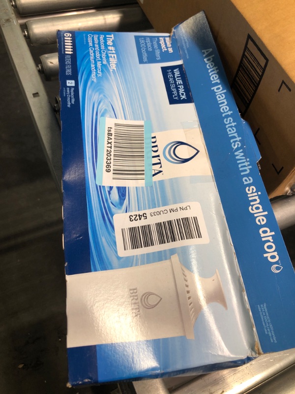 Photo 1 of Brita Standard Water Filter Replacements for Pitchers and Dispensers, Lasts 2 Months, Reduces Chlorine Taste and Odor, 6 Count 6 Count (Pack of 1) Standard Filters