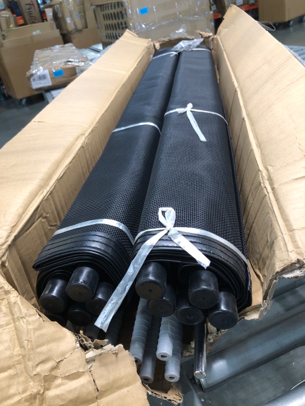 Photo 1 of YXJSTO Pool Fences for Inground Pools 4 x 48 Ft, Removable Mesh Safety Fence, DIY Swimming Pool Fence 1000D Aluminum Pipe, Pool Fencing for Child Safety